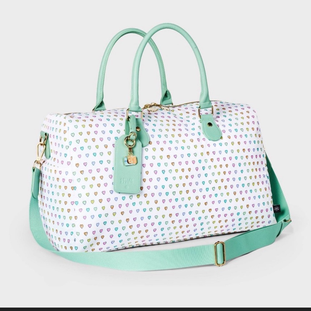 Roller Rabbit 🎯 Disco Hearts 🩷🧡💛💚🩵Wave Softside Duffel Bag
